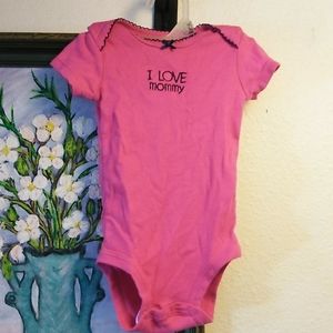 Pink short sleeve onesie